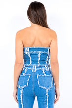 Load image into Gallery viewer, Go Girl Denim Corset Top - Light Blue