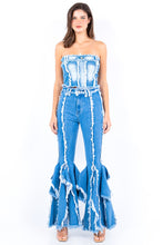 Load image into Gallery viewer, Go Girl Denim Corset Top - Light Blue
