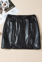 Load image into Gallery viewer, Amuse Me PU Leather Mini Skirt - Black