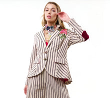 Load image into Gallery viewer, Aratta Derby Princess Stripe Blazer And Pants Set