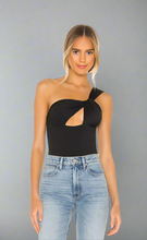 Load image into Gallery viewer, Jem One Shoulder Bodysuit - Black