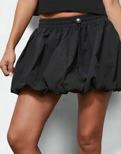 Load image into Gallery viewer, Tiffany Bubble Hem Mini Skirt - Black