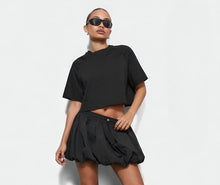 Load image into Gallery viewer, Tiffany Bubble Hem Mini Skirt - Black