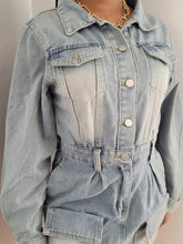 Load image into Gallery viewer, The Illusion Mini Denim Dress - Light Wash