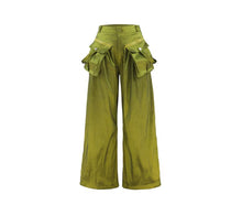 Load image into Gallery viewer, Take a charge with our CEO Energy high-waisted cargo pants! Featuring a loose fit and wide leg design, these pants are both stylish and functional. With flap pockets, multi pockets, and detachable pockets with zippers and tabs, you'll have plenty of storage options. Plus, the bold look and strong action verbs will inspire you to conquer any challenge that comes your way!