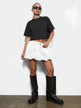 Load image into Gallery viewer, Tiffany Bubble Hem Mini Skirt - White
