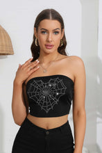 Load image into Gallery viewer, Caught In My Web Tube Top - Black