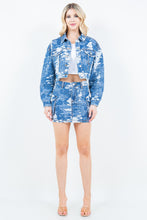 Load image into Gallery viewer, Jacquard Cargo Mini Denim Skirt