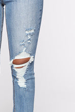 Load image into Gallery viewer, Give your look an instantly chic finish with these must-have split hem jeans.  Make an instant statement with low-stretch comfort fabric and a daring side slit design. Choose your perfect fit, then pair it with a bold corset top and oversized blazer to complete the look. Take the plunge and make these jeans your go-to for a daring, chic outfit!
