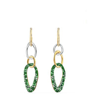Load image into Gallery viewer, A celebration of femininity and modern design, this pair of pierced earrings by Swarovski draws inspiration from the element of Earth for a striking and brilliant must-have with a modern, asymmetric look.