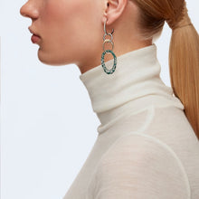 Load image into Gallery viewer, A celebration of femininity and modern design, this pair of pierced earrings by Swarovski draws inspiration from the element of Earth for a striking and brilliant must-have with a modern, asymmetric look.