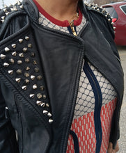 Load image into Gallery viewer, Punk Rock Vegan Motorcycle Jacket - Black