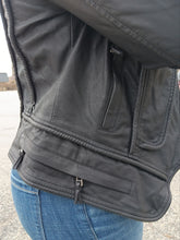 Load image into Gallery viewer, Punk Rock Vegan Motorcycle Jacket - Black