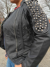 Load image into Gallery viewer, Punk Rock Vegan Motorcycle Jacket - Black