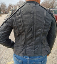 Load image into Gallery viewer, Punk Rock Vegan Motorcycle Jacket - Black