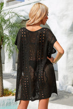 Load image into Gallery viewer, Every Angel needs a glam cover up and this beach dress is at the top of our hitlist. Featuring a black crochet material, a slit that expresses a flirty touch. This Better Than You beach dress has a plunging v-neckline and a loose comfortable fit which is sure to steal all the attention. Team with your fave bikini set and gold accessories to complete the glam vibe.
