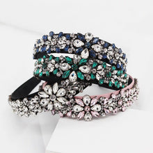 Load image into Gallery viewer, Crystal Rhinestone Headband exclusively hand made just for Pryceless Creations they are great for all occasions from brunch with the lady's, date night or a wedding. The details in these rhinestone headbands are amazing!