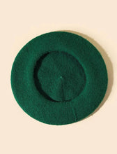 Load image into Gallery viewer, We&#39;re obsessing over this chic dark green beret! This classic style beret features a woven wool material. Pair with dangle earrings and your favorite outfit and voila! Your outfit is complete!
