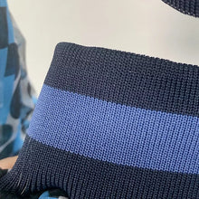 Load image into Gallery viewer, This dress is everything babe! From the vibrant color blue wave pattern. We're literally obsessed with this dress! This gorgeous sheer statement dress has a mini lining underneath. Featuring a round crewneck line, back button closure, sheer material, cut out side design. You can pair it with a red or transparent high heels and mini bag for a standout look that'll have all eyes on you!