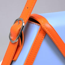 Load image into Gallery viewer, Accent with its geometric shape with contrast piping detailing, this luxury shoulder bag finishes a unique sophisticated look. It also features a fold-over flap top with a hidden magnetic fastening, an adjustable shoulder strap, and cut from PU leather fabric. Pair it with your favorite essentials for a chic look. Our designer bags collection also brings out a range of shoulder bags for women. Keep scrolling for the best styles.