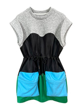 Load image into Gallery viewer, Every fashionista knows she must have this cute & comfy dress in her chic fashion wardrobe. Featuring a soft gray, black knitted dress, wide leg pants with elastic waistband with belt. Make this set this seasons go-to when dressing them up with your favorite accessories from home!