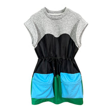 Load image into Gallery viewer, Every fashionista knows she must have this cute & comfy dress in her chic fashion wardrobe. Featuring a soft gray, black knitted dress, wide leg pants with elastic waistband with belt. Make this set this seasons go-to when dressing them up with your favorite accessories from home!