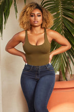 Load image into Gallery viewer, Our basic bodysuits are essential and endlessly versatile for all seasons! Featuring a scoop neckline, stretchy material, and snap button closure; this bodysuit contours your body. Style with a high-rise denim jean and transparent heels for an effortlessly fab look we adore.