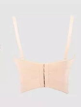 Load image into Gallery viewer, Do the most in this trendy crystal bustier crop top! This beautiful rhinestone-embellished bustier bra features a rhinestone detailed pattern, sweetheart neckline, adjustable, detachable shoulder straps, a row of hidden hook back closures, and built-in padded bra.