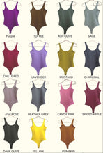 Load image into Gallery viewer, The Essential Bodysuit you never knew you needed is right here! Featuring a very smooth and stretchy material, scoop neckline and a swimsuit like build with a snap closure. Pair this Mauve bodysuit with any of our favorite Hybrid Dream Jeans, shorts, leggings and more for the look you&#39;ll love.   
