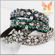 Load image into Gallery viewer, Crystal Rhinestone Headband exclusively hand made just for Pryceless Creations they are great for all occasions from brunch with the lady's, date night or a wedding. The details in these rhinestone headbands are amazing!