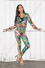 Load image into Gallery viewer, We're bringing you the ultimate Jungle Fever tracksuit! Perfect for building your favorite looks all year round. This tracksuit is luxurious, has excellent stretch, and extremely comfortable. The jacket is long sleeve, soft stretch fit, with a front zipper. The bottoms are stretchy waistband and hugs you in all the right places. Pair with black heels, gold jewelry to create a sexy and casual look.