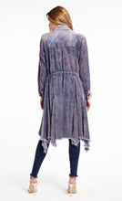 Load image into Gallery viewer, Be the flyest girl in the room in this trench coat girl! This bold statement making coat belongs in your closet this season! Featuring stone washed look with a smooth fabric detail, orchid corduroy material, wrist button details, and side pockets. Layer over your favorite simpler outfits for a look that'll have all eyes on you!