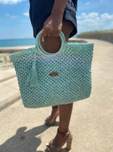 Load image into Gallery viewer, Lets Go To the Beach Woven Purse - Mint