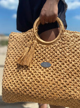 Load image into Gallery viewer, Lets Go To the Beach Woven Purse - Tan