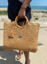 Load image into Gallery viewer, Lets Go To the Beach Woven Purse - Tan