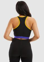 Load image into Gallery viewer, Nautica Viola Bra Top - Black This statement bra top is the perfect addition to your Spring, Summer wardrobe. With bright block colors and contrasting branding you can be sure to chill in style.