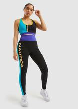 Load image into Gallery viewer, Nautica Viola Bra Top - Black This statement bra top is the perfect addition to your Spring, Summer wardrobe. With bright block colors and contrasting branding you can be sure to chill in style.