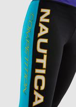 Load image into Gallery viewer, Nautica Zeller Leggings - Black Introduce true comfort into your Nautica activewear wardrobe a fresh color block design has been added for a pop of color and a high waisted fit for an extra relaxed feel. You can pair it with the Nautica viola bra top for the complete look, you can be sure to chill in style.