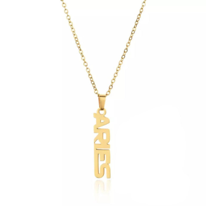 This Aries necklace is perfect for any outfit, you can also layer it with your favorite necklaces to create a unique style! Each sign of the Zodiac has its own symbol and a Cubic Zirconia finish for the constellation. You'll have heads turning, living glam, and feeling iconic with this vertical design.