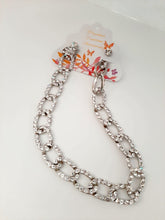 Load image into Gallery viewer, Step out and stand out while rocking this stunning piece, Crystal Chunky Chain Necklace This classy necklace has a crystal stud earrings so that you can really make that statement without uttering a word! This necklace features beautiful stones that sparkle from all angles. There is absolutely no bolder statement than this. Rock this season in style; you deserve it!