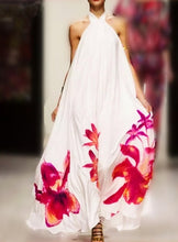 Load image into Gallery viewer, Cute Loose fitting Oversized Long Bohemian Beach Dress - Black The perfect white beach dress is waiting for you! Can be worn as a dress or even a swimsuit cover! This dress comes in a maxi length featuring a spaghetti strap design. For a finish look pair this dress with your favorite sandals and handbag.