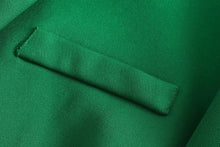 Load image into Gallery viewer, Dare to stand out from the crowds in this dreamy blazer. Featuring a green woven material and button closure, we are obsessed. Finish the look with the matching bottoms and a bodysuit, a clutch bag and strappy heels.