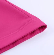 Load image into Gallery viewer, We're bringing the heat with these flowy swing it baby shorts! Great for day parties with your girls or even a night out with your bae! These shorts come in a soft hot pink material, front zip and button closure. Style these sexy shorts with a white bodysuit or a rhinestone denim corset, simple high heels and handbag for a complete look!