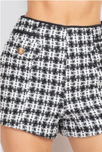Load image into Gallery viewer, Try To Keep Up Plaid Short Set - Black/White