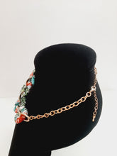 Load image into Gallery viewer, This flawless chain tropical floral material necklace set is a dream. Not only will it give you the party look you desire, but also make it simple to transition from summer to fall and even winter.
