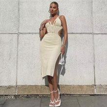 Load image into Gallery viewer, Off To The Islands Crochet Dress - Cream