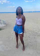 Load image into Gallery viewer, We are obsessed with this sexy lace cami tank top for the upcoming season. Featuring a lavender material with lace trim detailing, sweetheart neckline, and a padded cup design, we are in love. Wear with your go-to jeans and strappy heels for the perfect brunch date look.