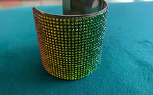 Load image into Gallery viewer, Rainbow Rhinestone Cuff Bracelet - Multi Color