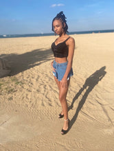 Load image into Gallery viewer, We are obsessed with this sexy lace cami tank top for the upcoming season. Featuring a black material with lace trim detailing, sweetheart neckline, and a padded cup design, we are in love. Wear with your go-to jeans and strappy heels for the perfect brunch date look.