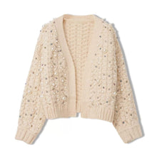 Load image into Gallery viewer, Dynasty Knitted Pearl Sweater - Cream